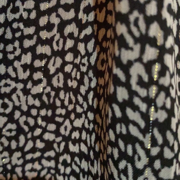 Zara Black/White Animal Print W/Gold Stripes Mini Skirt Embellished WBelt Scarf - Picture 7 of 16